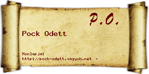 Pock Odett névjegykártya